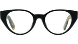 K Logo Havana Oval Eyeglasses