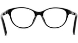 K Logo Black Oval Eyeglasses