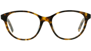 K Logo Havana Oval Eyeglasses