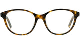 K Logo Havana Oval Eyeglasses