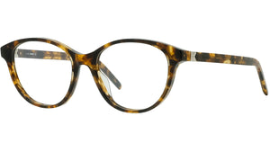 K Logo Havana Oval Eyeglasses