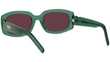 Youthful Energy Green Rectangular Sunglasses