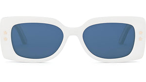 DiorPacific S1U White Geometric Sunglasses