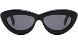 Curvy Black Cat Eye Sunglasses