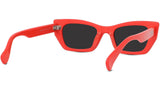 Boke Flower Red Geometric Sunglasses