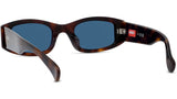 Boke Flower Havana Rectangular Sunglasses