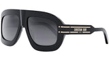 DiorSignature M1U Black Pilot Sunglasses