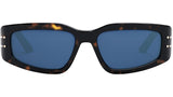 DiorSignature S9U Havana Geometric Sunglasses