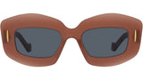 Anagram Red Rectangular Sunglasses