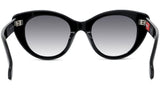 Boke Flower Black Cat eye Sunglasses