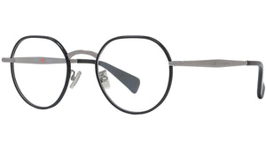 Boke Flower Silver Round Eyeglasses