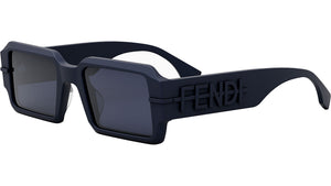 Fendigraphy Blue Rectangular Sunglasses