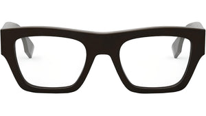 Fendi Shadow Brown Rectangular Eyeglasses