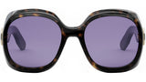 Lady 95.22 R2I Havana Purple Round Sunglasses