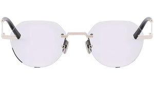 DiorBlackSuitO R7U Gold Geometric Eyeglasses