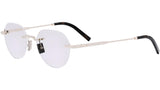 DiorBlackSuitO R7U Gold Geometric Eyeglasses