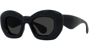 Inflated Black Cat Eye Sunglasses