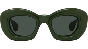 Inflated Green Cat Eye Sunglasses