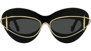 Signature Solid Black Cat Eye Sunglasses