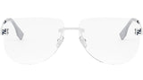 Fendi Sky Silver Pilot Eyeglasses