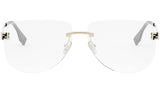 Fendi Sky Yellow Pilot Eyeglasses