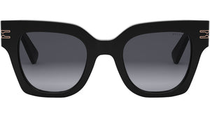 B.zero1 Black Geometric Sunglasses