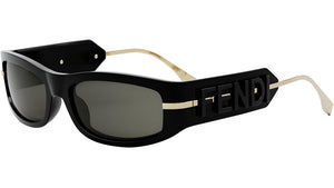 Fendigraphy Black Oval Sunglasses