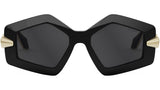 Serpenti Black Geometric Sunglasses