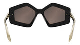 Serpenti Black Geometric Sunglasses