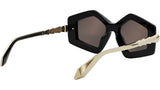 Serpenti Black Geometric Sunglasses