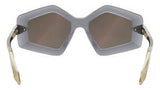 Serpenti Silver Geometric Sunglasses