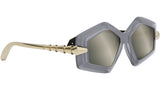 Serpenti Silver Geometric Sunglasses