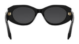 Serpenti Forever Black Oval Sunglasses