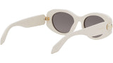 Serpenti Forever White Oval Sunglasses