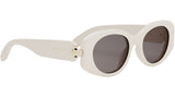 Serpenti Forever White Oval Sunglasses