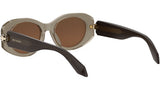 Serpenti Forever Brown Oval Sunglasses