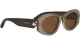 Serpenti Forever Brown Oval Sunglasses