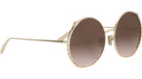 Serpenti Yellow Round Sunglasses