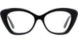 Curvy Black Butterfly Eyeglasses