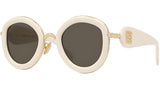 Anagram White Round Sunglasses