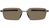 Flex Silver Rectangular Sunglasses