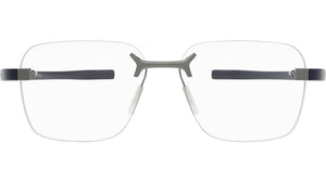 Flex Silver Geometric Eyeglasses