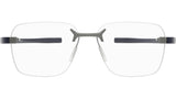 Flex Silver Geometric Eyeglasses