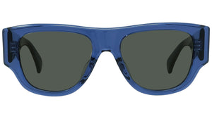 1970 Blue Geometric Sunglasses