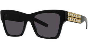 Plumetis Black Geometric Sunglasses