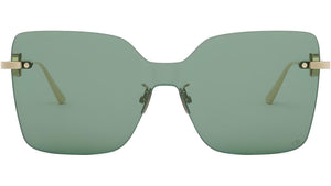CD Chain M1U B0O0 Gold Green Mask Sunglasses