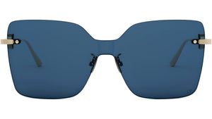 CD Chain M1U B0B0 Gold Blue Mask Sunglasses
