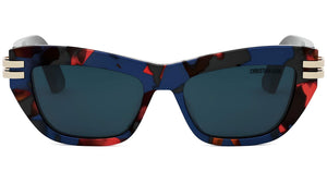B2U 28B0 Multicolor Red Blue Butterfly Sunglasses