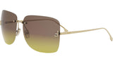 Fendi First Crystal Endura Gold Geometric Sunglasses