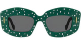 Anagram Green Rectangular Sunglasses